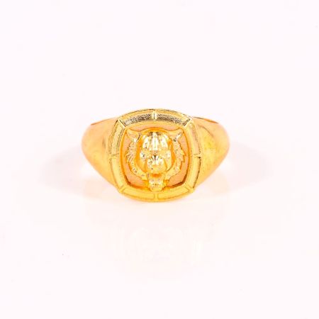 Brass Tiger Designer Ring for Men with 22k Gold Plating Gift for Him